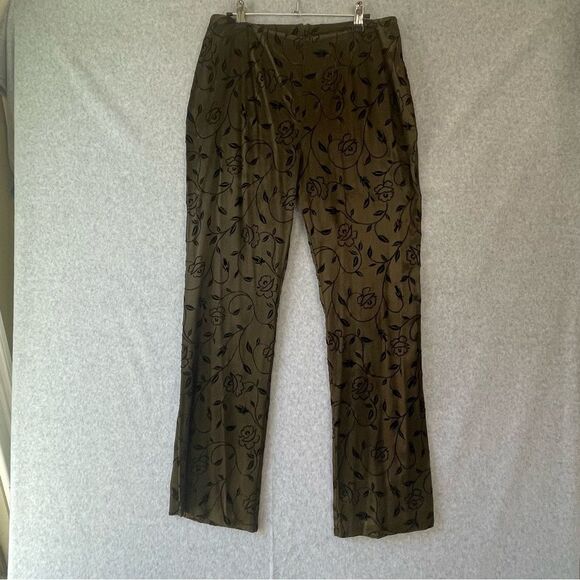 Vintage Streetwear Velvet Y2K Satin Pants Made in USA Size 13 - Picture 1 of 13